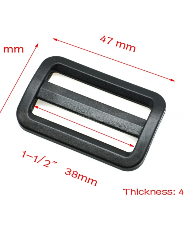38mm Plastic Triglide Buckles (50 pieces)