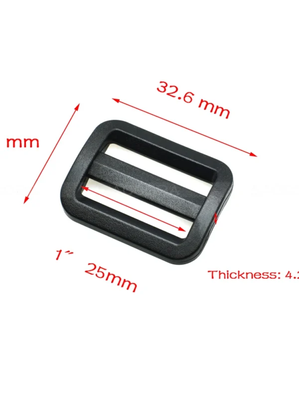 25mm Plastic Triglide Buckles (50 pieces)